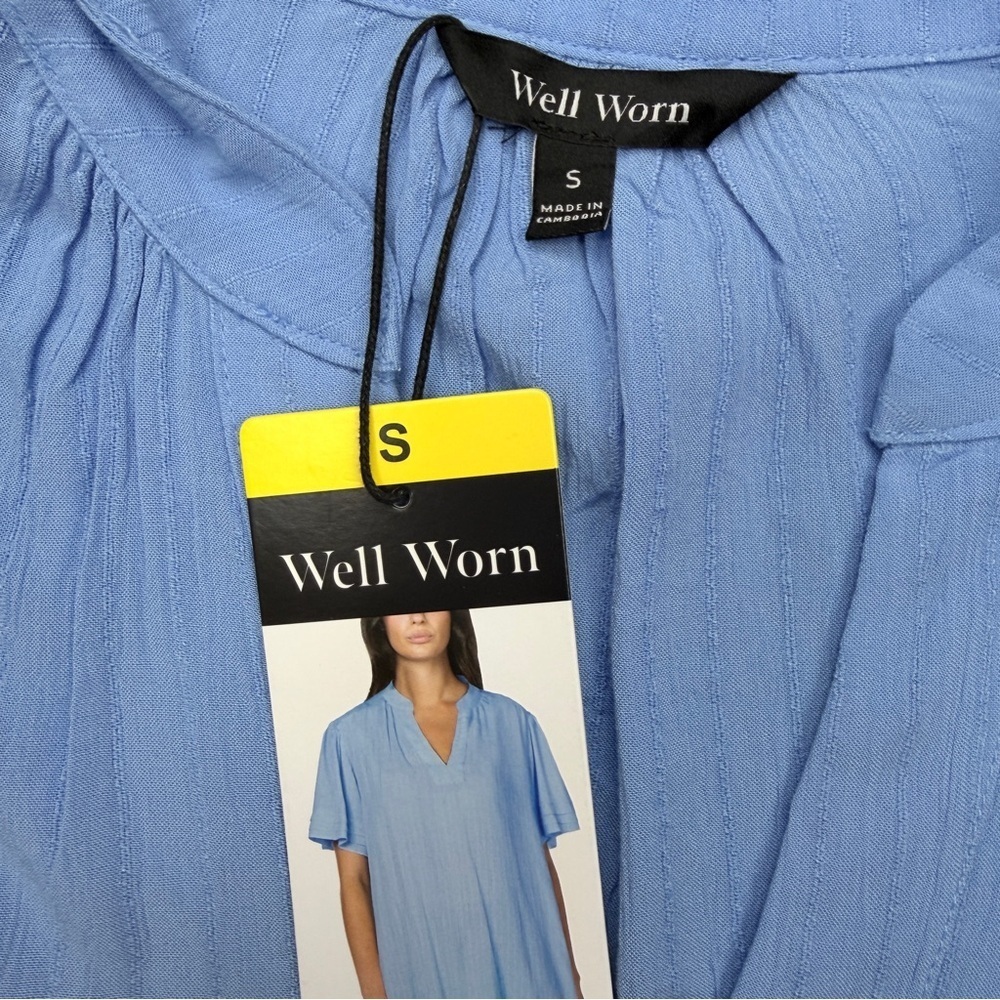 Well Worn Light Blue Blouse - Picture 6 of 8